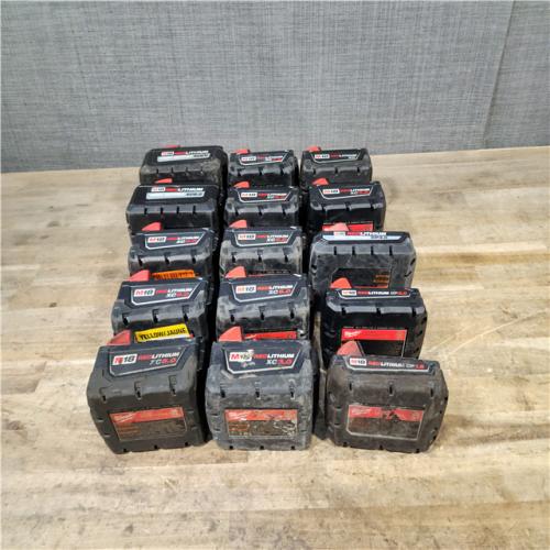 HOUSTON LOCATION - AS-IS MILWAUKEE BATTERY PACK QTY - 15