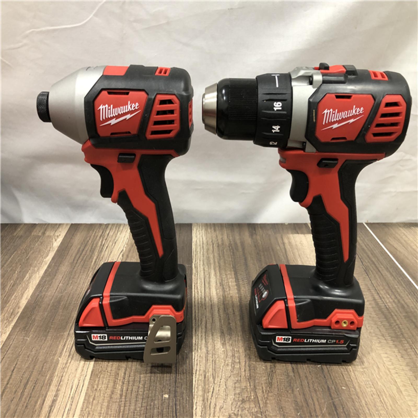 AS-IS Milwaukee 18V Lithium-Ion Cordless Drill Driver/Impact Driver Combo Kit