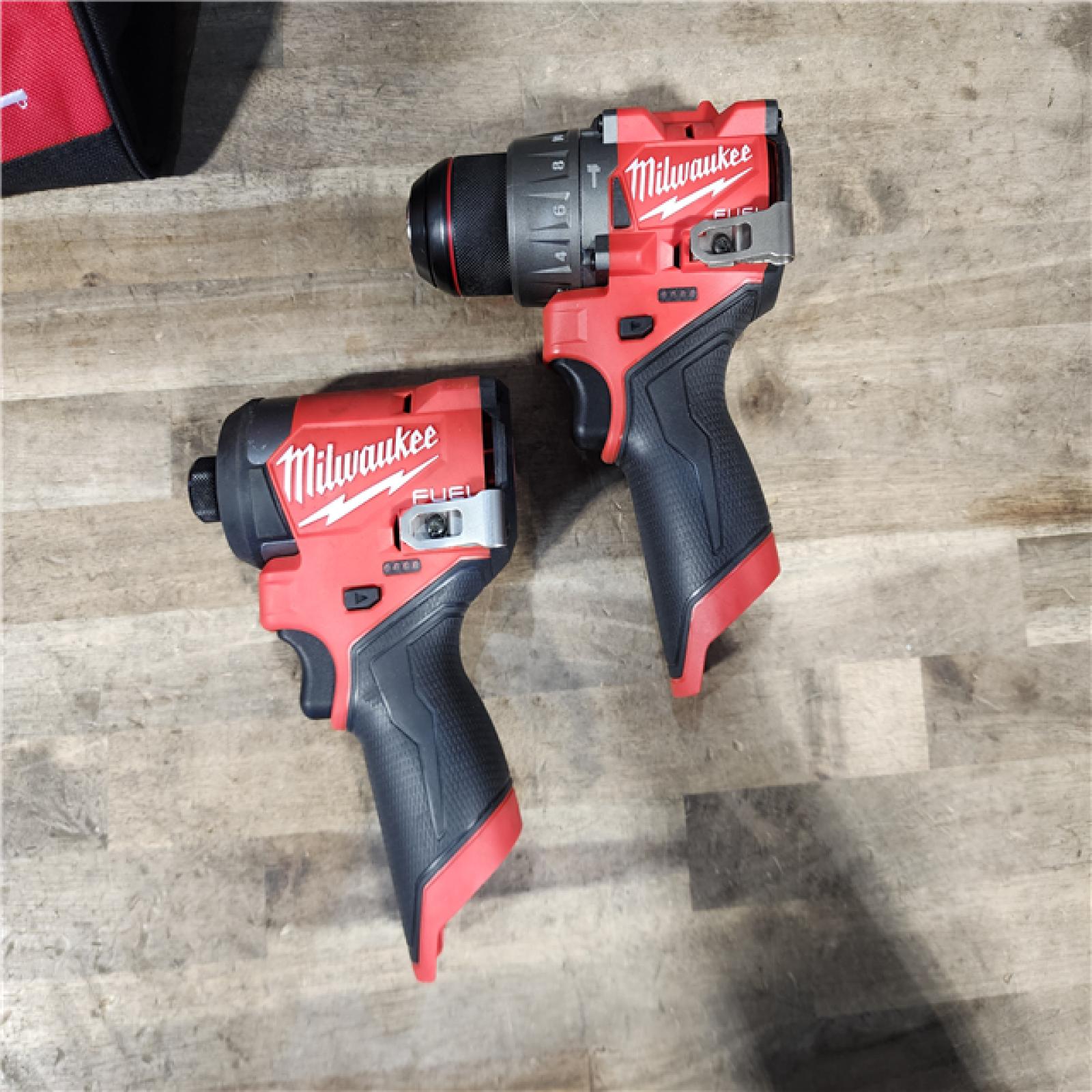 HOUSTON LOCATION - AS-IS Milwaukee 3497-22 12V Brushless Hammer Drill and Impact Driver Combo Kit