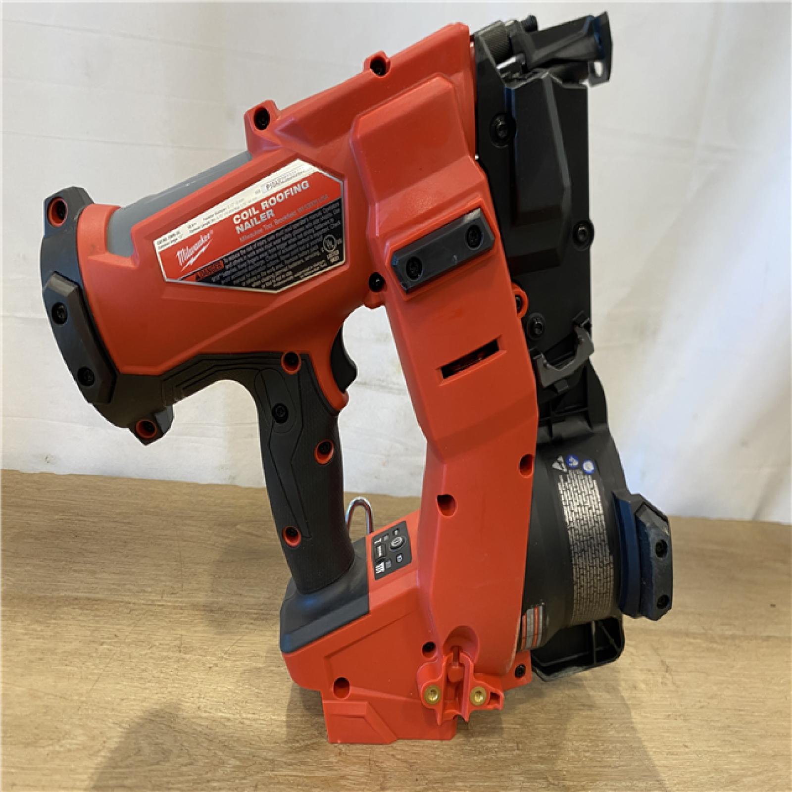 AS-IS Milwaukee FUEL 18-Volt Lithium-Ion Brushless Cordless Coil Roofing Nailer (Tool Only)