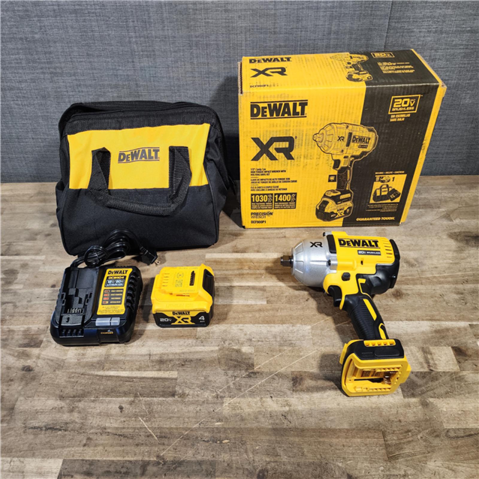 HOUSTON LOCATION - AS-IS (APPEARS LIKE NEW) Dewalt 20V MAX Lithium-Ion Cordless 1/2 in. Impact Wrench Kit W/ BATTERY & CHARGER