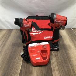 AS-IS Milwaukee  FUEL 12-Volt Lithium-Ion Brushless Cordless Hammer Drill and Impact Driver Combo Kit