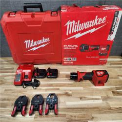 HOUSTON LOCATION - AS-IS MILWAUKEE 2674-22C M18 Short Throw Press Tool Kit with PEX Crimp Jaws