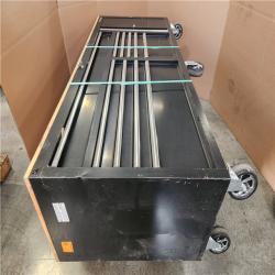 Phoenix AS-IS Husky Standard Duty 72 in. W x 20 in. D 10-Drawer Gloss Black Mobile Workbench Cabinet with Solid Wood Top