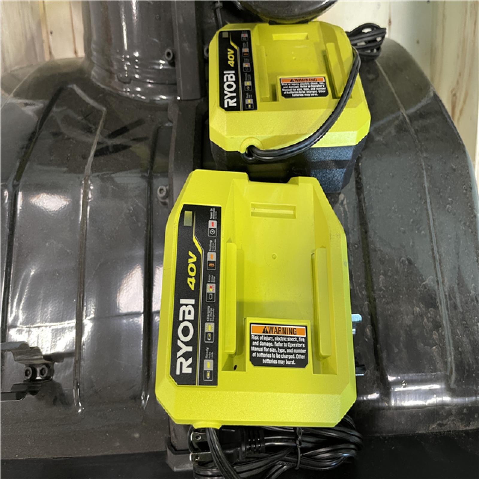 California AS-IS Ryobi Snow Blower 40V HP Brushless, Includes (4) 6Ah Batteries & (2) Chargers