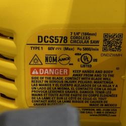 AS-IS DEWALT FLEXVOLT 60V MAX Cordless Brushless 7-1/4 in. Circular Saw with Brake (Tool Only)
