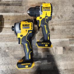 HOUSTON LOCATION - AS-IS Dewalt DCK225D2 20V MAX ATOMIC Brushless Compact Lithium-Ion 1/2 in. Cordless Drill Driver and 1/4 in. Impact Driver Combo Kit with 2 Batteries 2 Ah