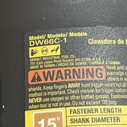 AS-IS DEWALT Pneumatic 15-Degree Coil Corded Siding Nailer