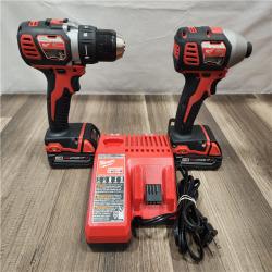 AS-IS- Milwaukee 18V Cordless Brushed 2-Tool Drill/Driver and Impact Driver Kit