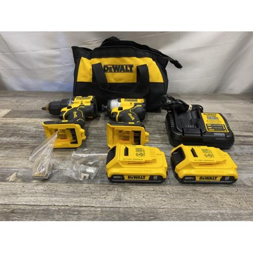 AS-IS DEWALT ATOMIC 20-Volt MAX Lithium-Ion Cordless Combo Kit