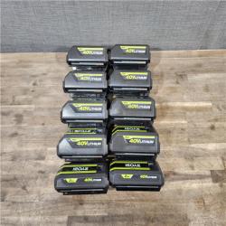 HOUSTON LOCATION - AS-IS RYOBI BATTERY PACK QTY - 10