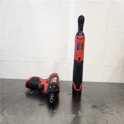 AS-IS- Milwaukee M12 Brushed Cordless 3/8 in. Ratchet and Screwdriver (2-Tool) Combo Kit