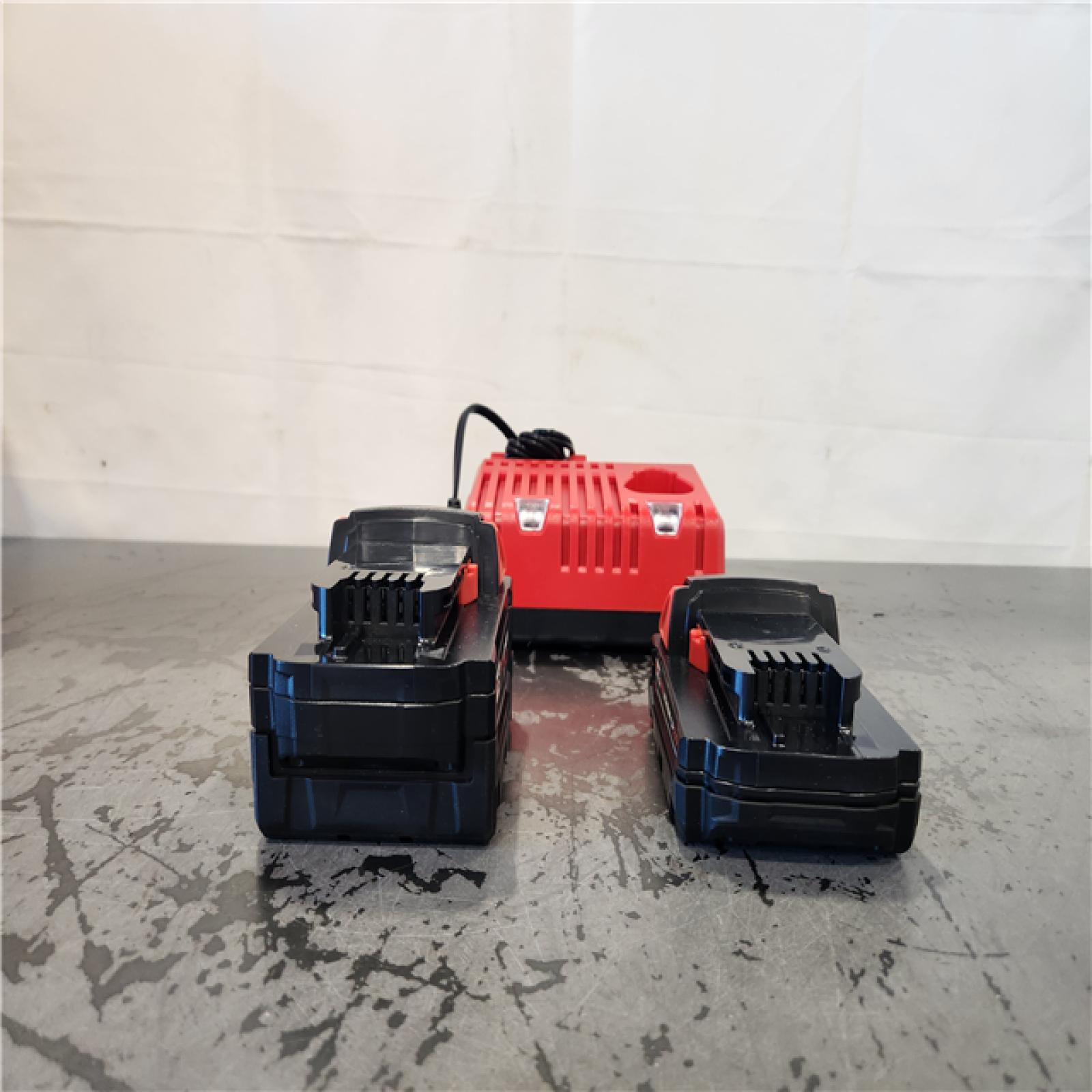 AS-IS- Milwaukee 18-Volt Lithium-Ion Starter Kit with One 5.0 Ah and One 2.0 Ah Battery and Charger