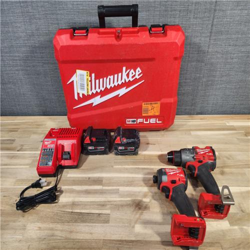HOUSTON LOCATION - AS-IS MILWAUKEE M18 FUEL 18V Lithium-Ion Brushless Cordless Hammer Drill and Impact Driver Combo Kit (2-Tool) with 2 Batteries