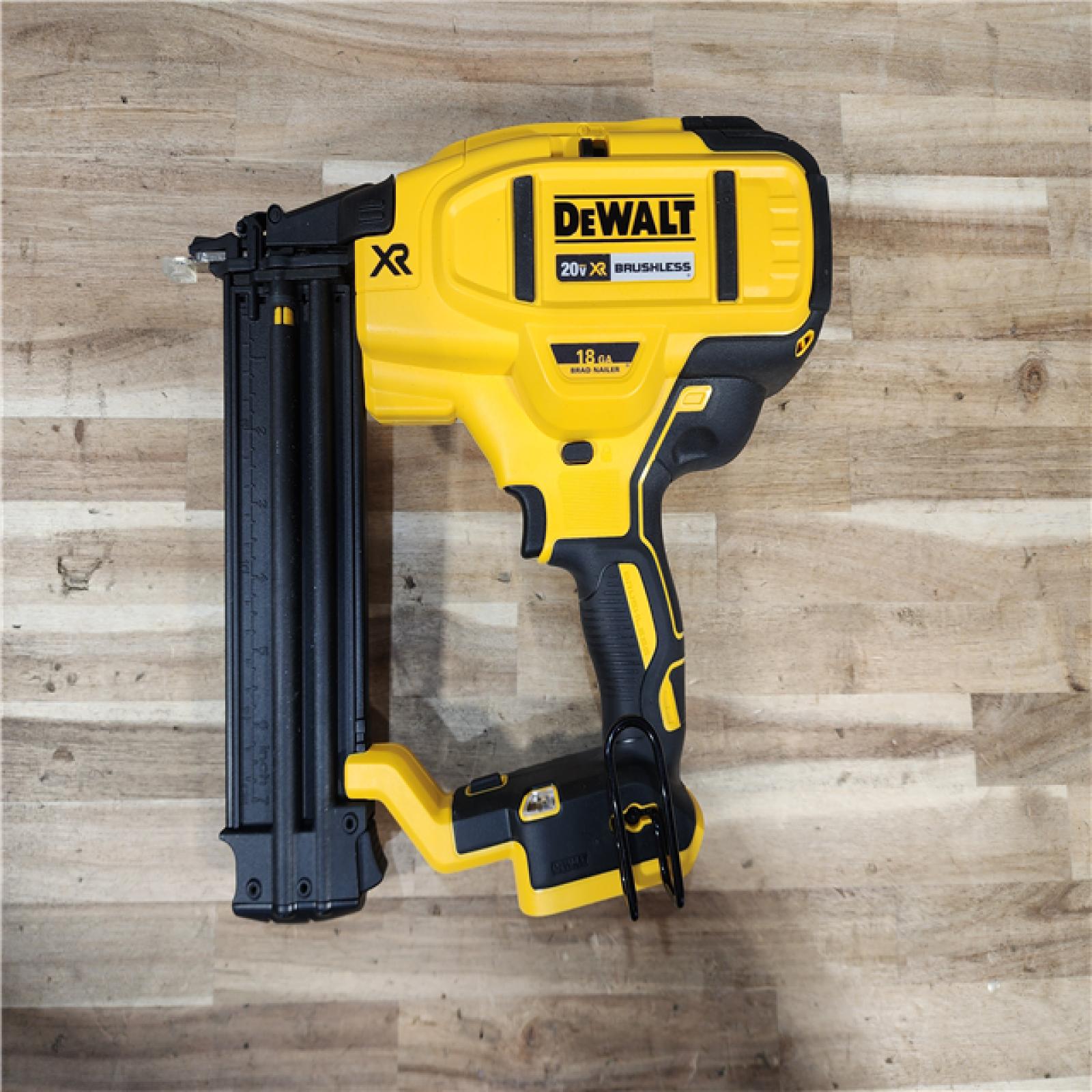 HOUSTON LOCATION - AS-IS DEWALT 20V MAX XR Lithium-Ion Electric Cordless 18-Gauge Brad Nailer (Tool Only)