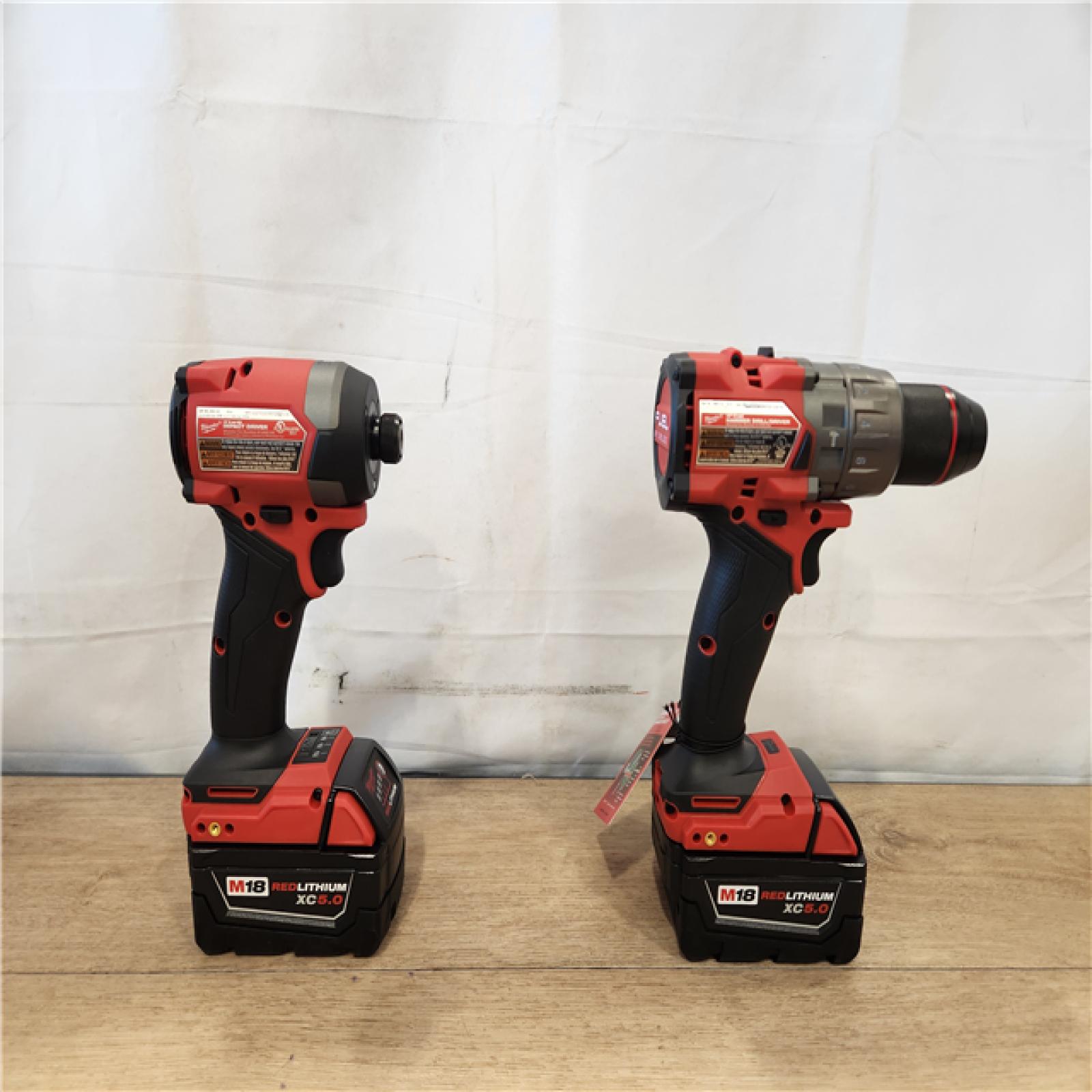 AS-IS- Milwaukee FUEL 18V Lithium-Ion Brushless Cordless Hammer Drill and Impact Driver Combo Kit