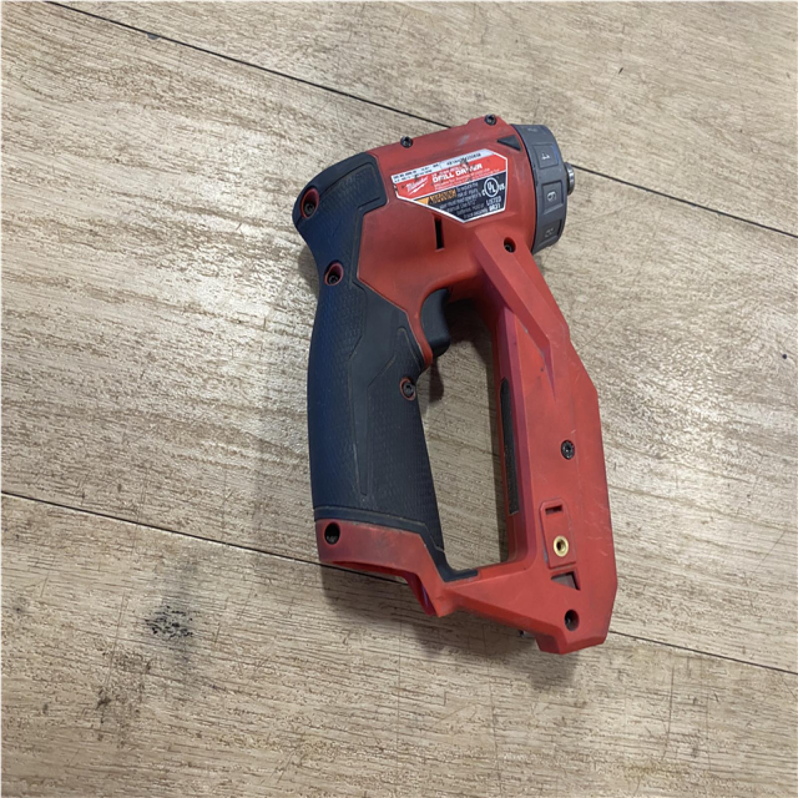 AS-IS Milwaukee FUEL 12V Lithium-Ion Brushless Cordless 4-in-1 Installation 3/8 in. Drill Driver with 4 Tool Head (Tool-Only)