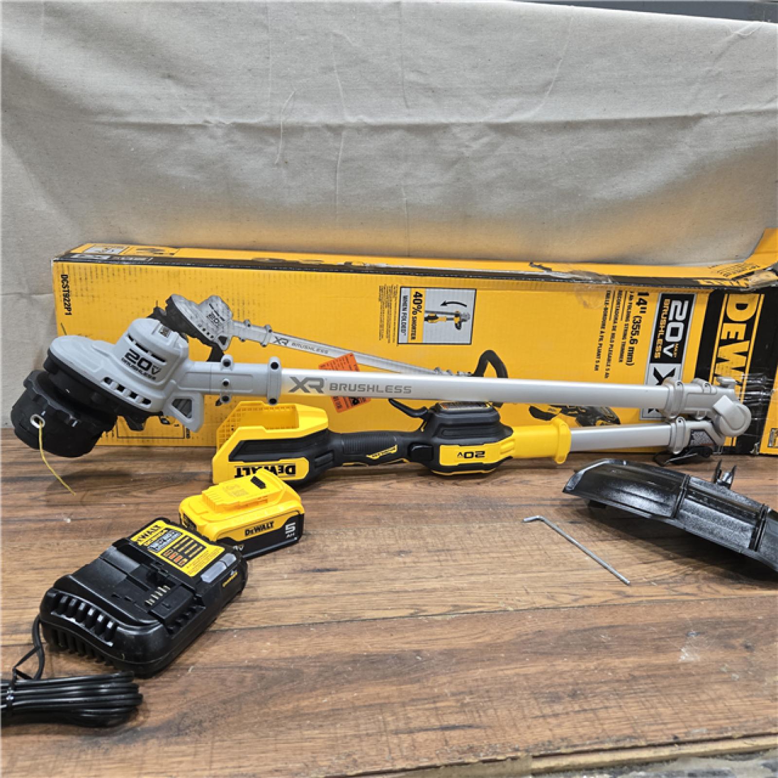 AS-IS DeWalt 20V MAX 14 in. Brushless Cordless Foldable String Trimmer Kit
