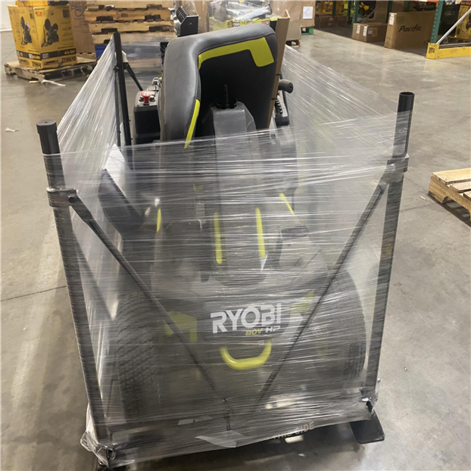 Dallas Location - As-Is RYOBI R1 80V HP Brushless Battery Cordless Electric 30 in. Riding Mower with Bagger  14.0 Ah Battery and Charger