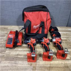 Houston Location AS-IS Milwaukee Drill Drivers QTY/2 and Impact Driver and Batteries QTY/2 with Charger