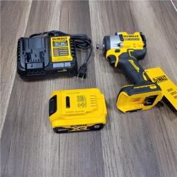 LIKE NEW! DEWALT ATOMIC 20V MAX Lithium-Ion Brushless Cordless 1/2 in. Variable Speed Impact Wrench Kit with 5 Ah Battery and Charger