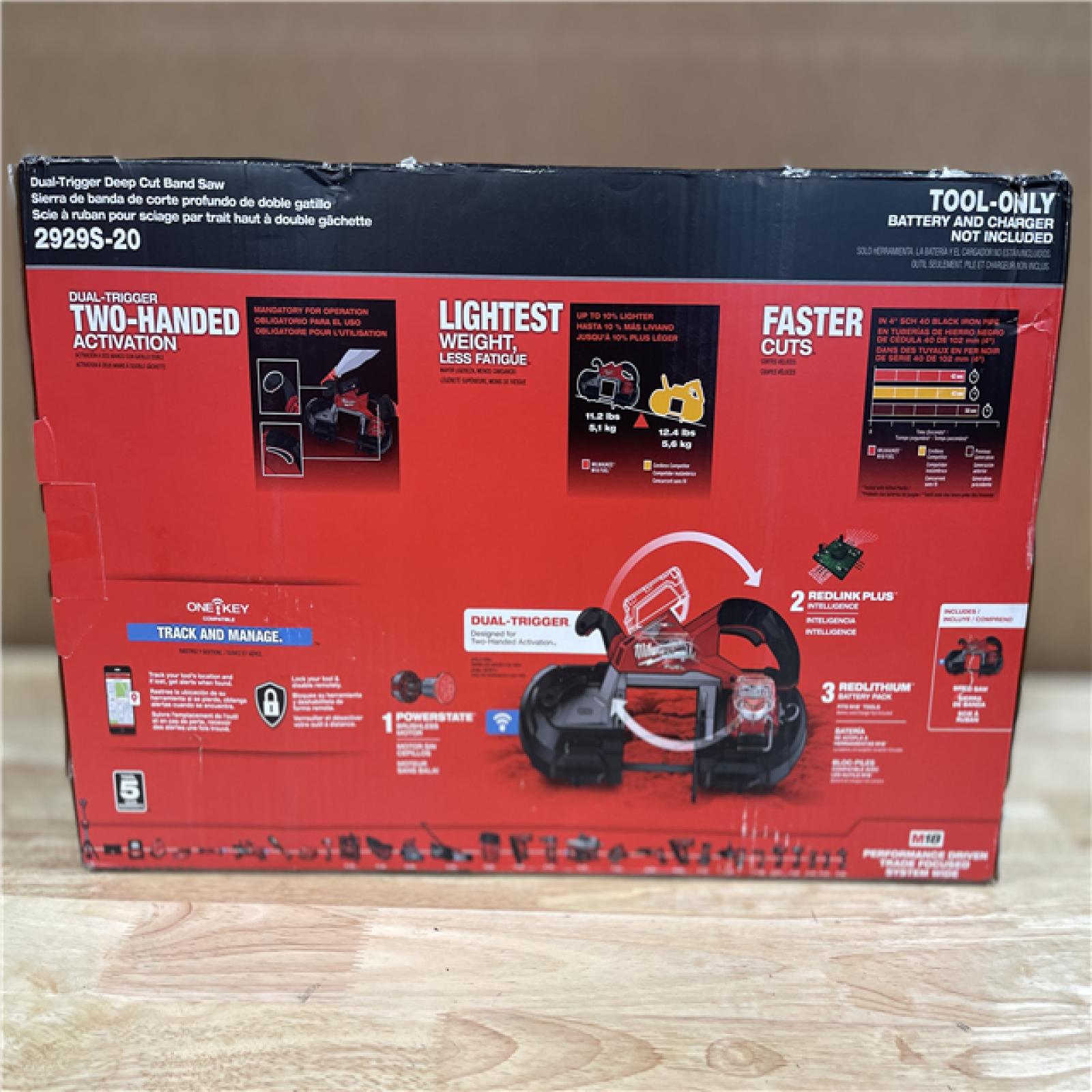 LIKE NEW! Milwaukee M18 FUEL 18V Lithium-Ion Brushless Cordless Deep Cut Dual Trigger Band Saw with ONE-KEY (Tool-Only)