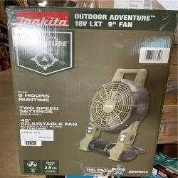 NEW! - Makita 18V LXT 9 in. Fan Outdoor Adventure