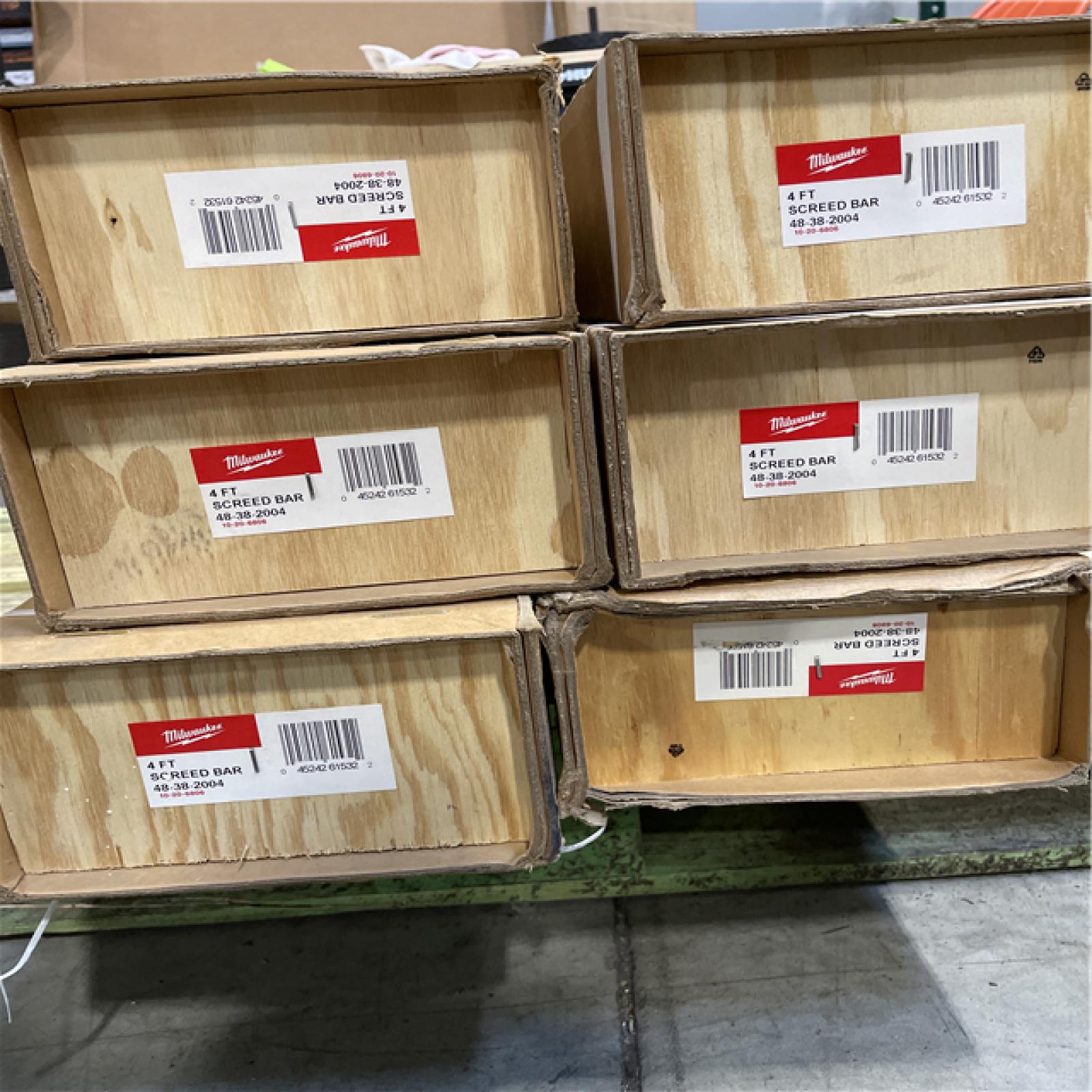 DALLAS LOCATION - Milwaukee 4' Screed Bar PALLET-(6 UNITS)