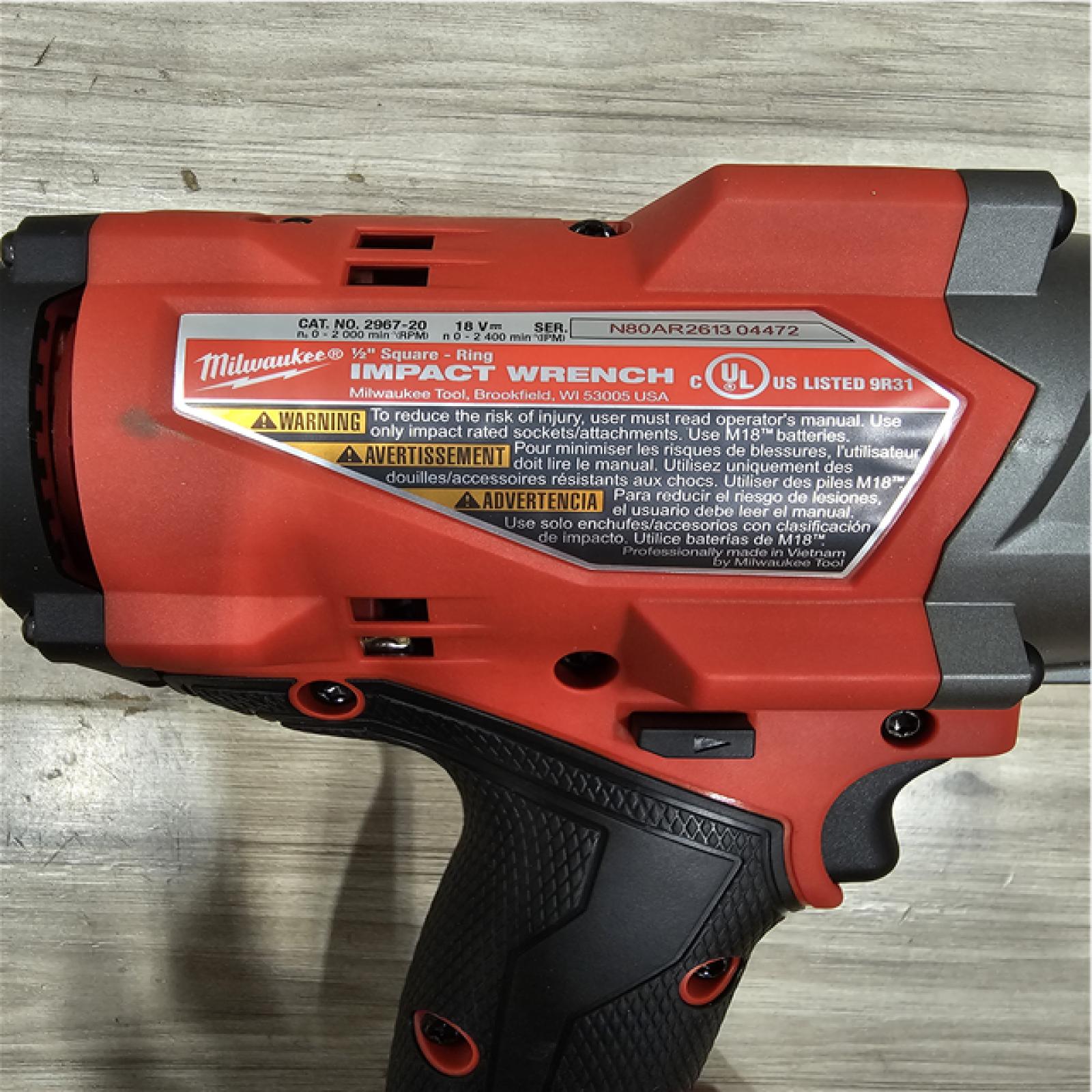 AS-IS Milwaukee FUEL 18V Lithium-Ion Brushless Cordless 1/2 in. Impact Wrench with Friction Ring (Tool-Only)