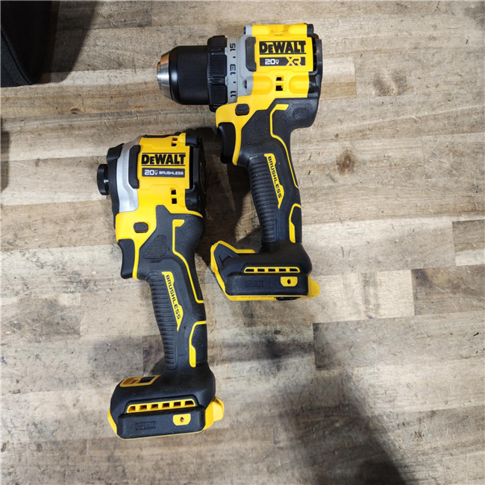 HOUSTON LOCATION - AS-IS DEWALT 20V MAX XR Cordless Drill/Driver, ATOMIC Impact Driver 2 Tool Combo Kit