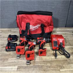 Houston Location AS-IS Milwaukee Drill Drivers QTY/2 and Impact Driver and Impact Driver and Batteries QTY/2 with Charger