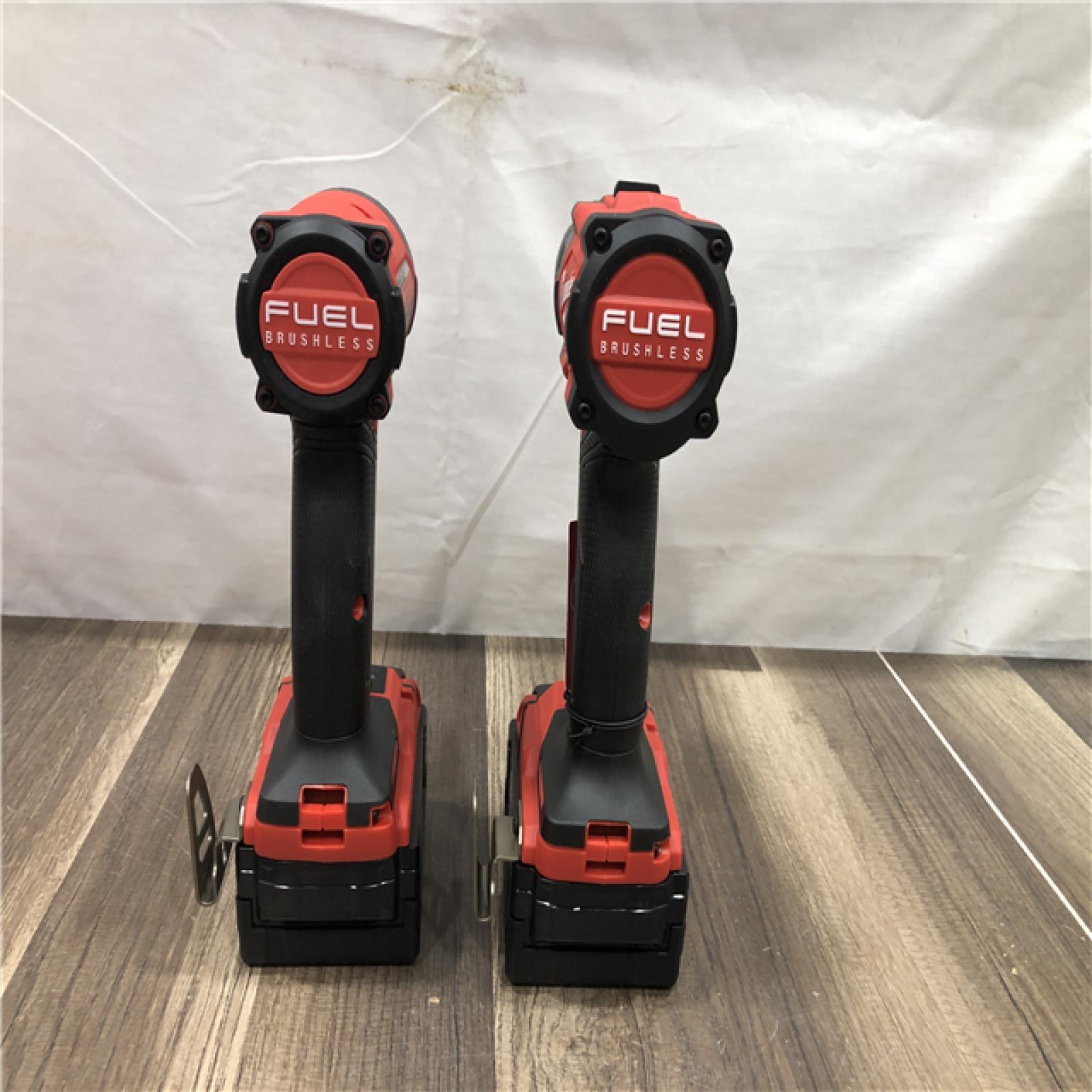 AS-IS Milwaukee FUEL 18V Lithium-Ion Brushless Cordless Hammer Drill and Impact Driver Combo Kit