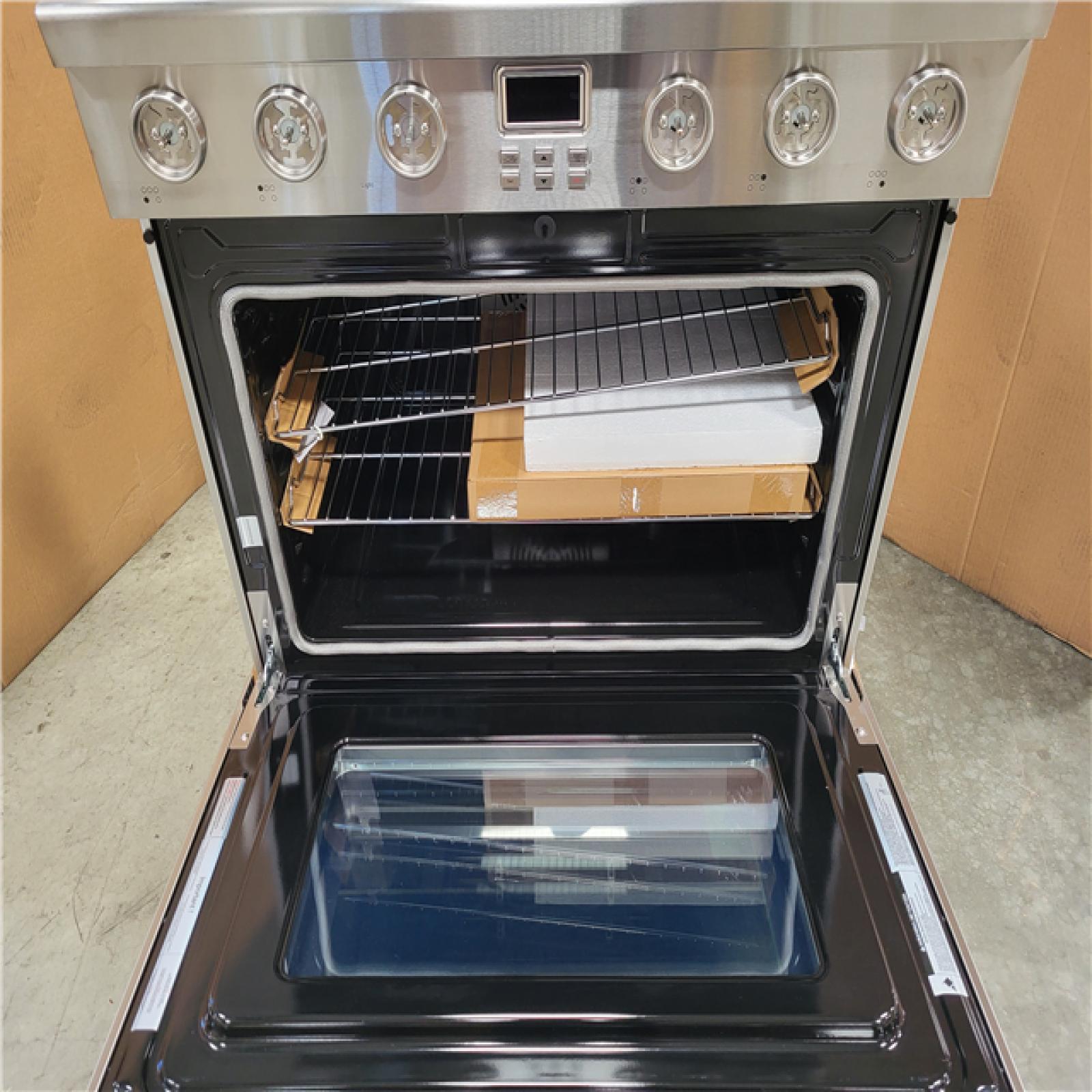 CALIFORNIA AS-IS STELLARI 36 IN. 5-BURNER ELEMENTS 6.3 CU FT. FREESTANDING ELECTRIC RANGE