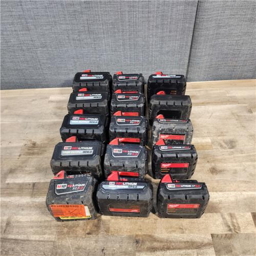 HOUSTON LOCATION - AS-IS MILWAUKEE BATTERY PACK QTY - 15