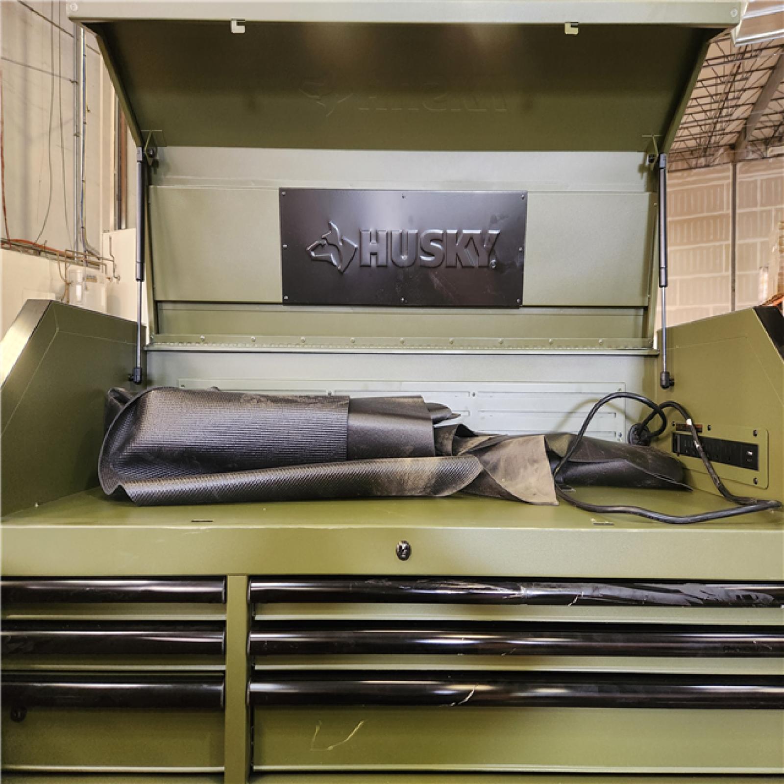 Phoenix Husky Heavy Duty 52 in. W 15-Drawer Matte Army Green Rolling Tool Cabinet