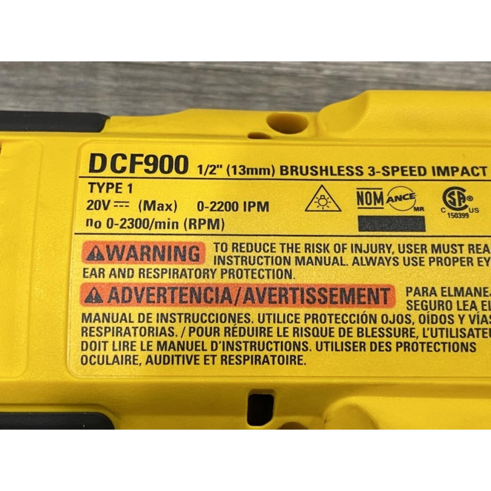 AS-IS DEWALT 20V MAX Lithium-Ion Cordless 1/2 in. Impact Wrench Kit