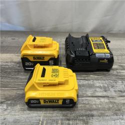 AS-IS DEWALT 20V MAX Lithium-Ion Battery Kit with 5.0Ah and 2.0Ah Battery and Charger