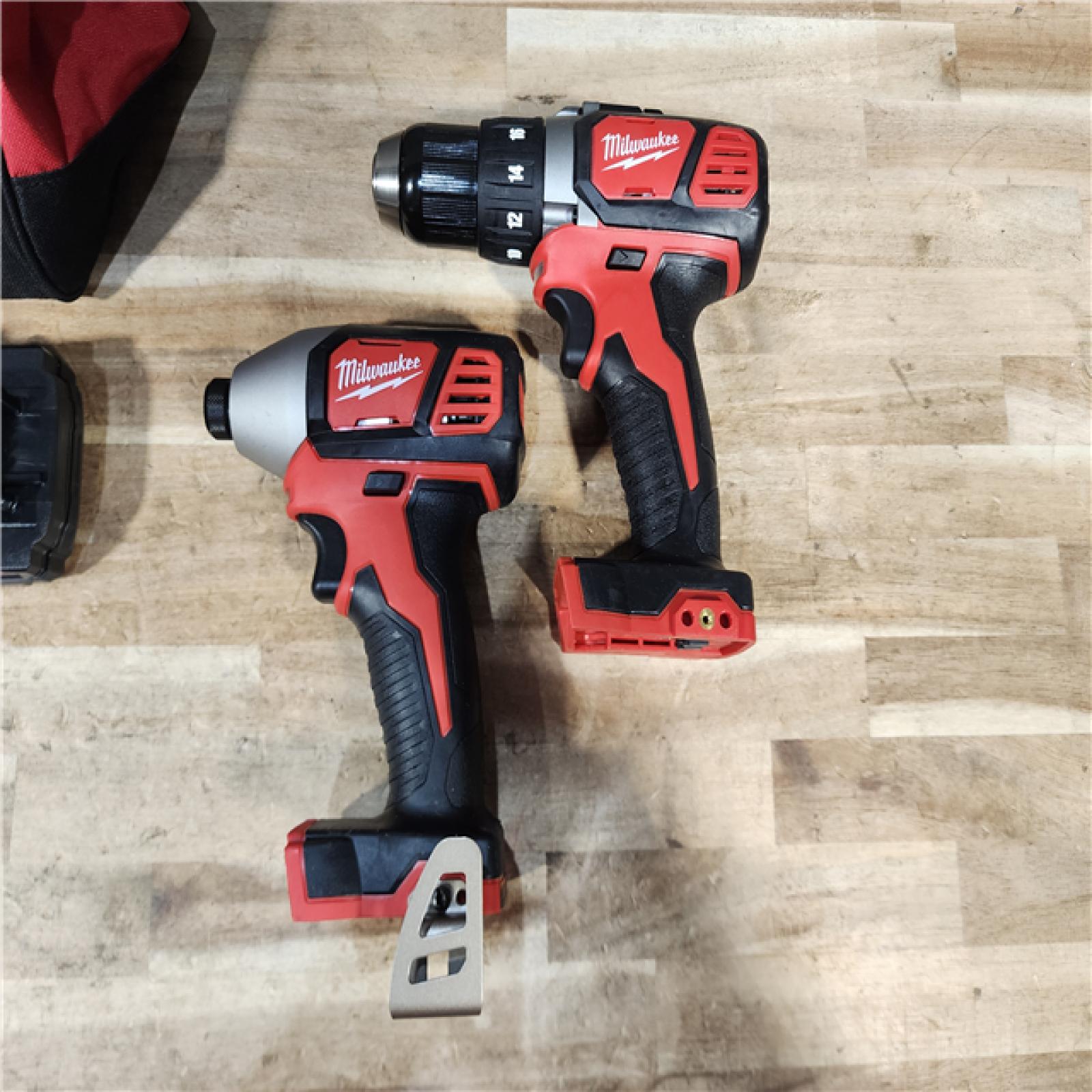 HOUSTON LOCATION - AS-IS Milwaukee 18V Lithium-Ion Cordless Drill Driver/Impact Driver Combo Kit