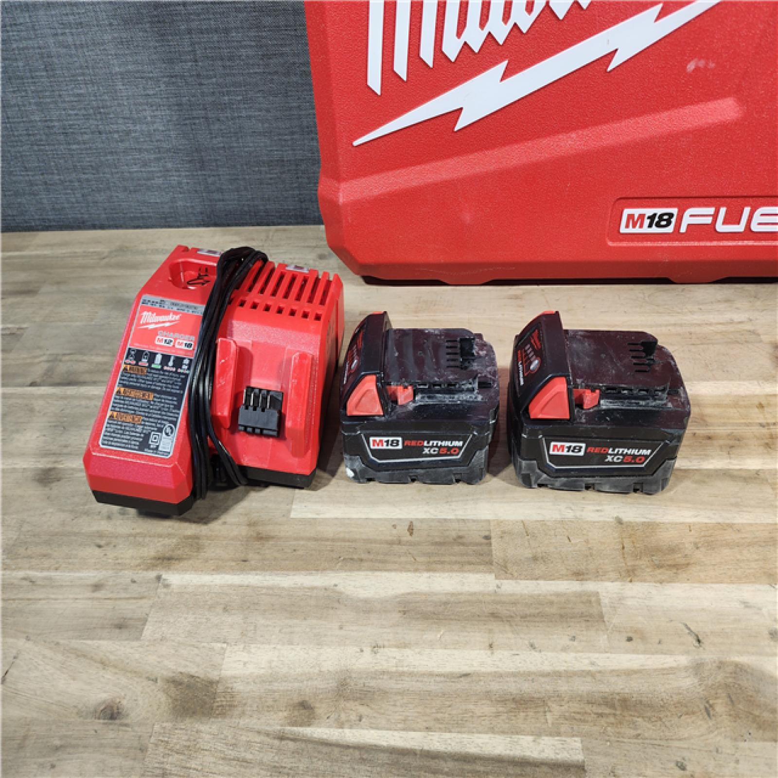 HOUSTON LOCATION - AS-IS MILWAUKEE FUEL 18V Lithium-Ion Brushless Cordless Hammer Drill and Impact Driver Combo Kit (2-Tool) with 2 Batteries