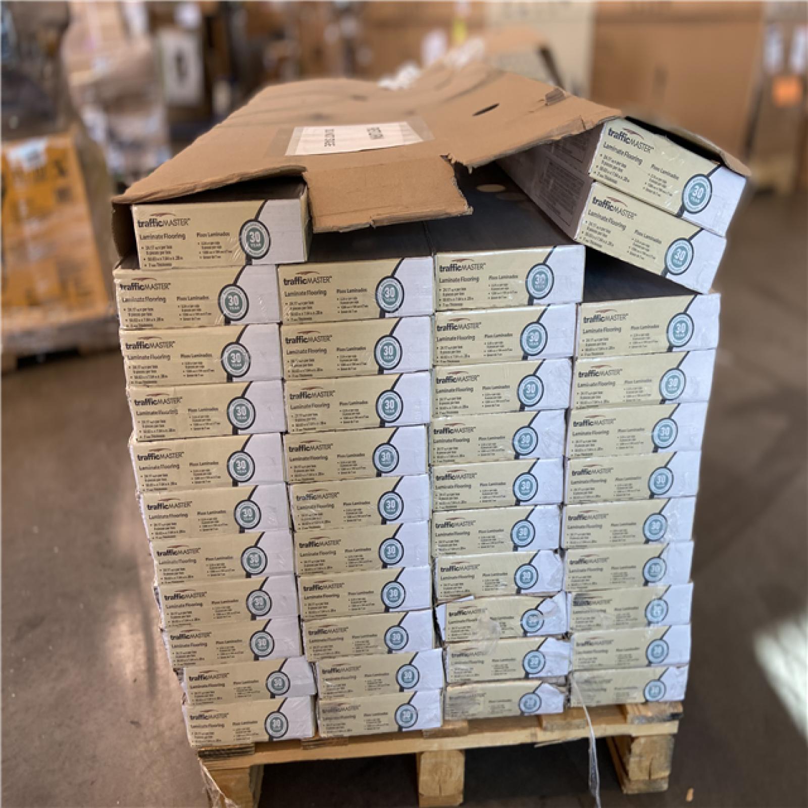 DALLAS LOCATION - TrafficMaster Lakeshore Pecan Stone 7 mm T x 7.6 in. W Laminate Wood Flooring (24.2 sqft/case) - 42 UNITS