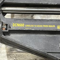 AS-IS DEWALT 20V MAX XR 16-Gauge Electric Cordless Angled Finishing Nailer Kit