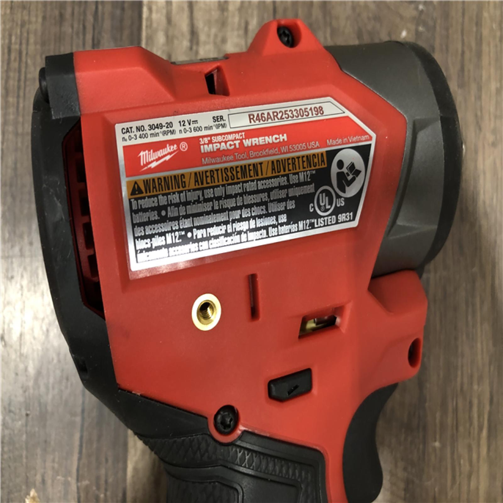 AS-IS  Milwaukee  FUEL 12V Lithium-Ion Brushless Cordless 3/8 in. Sub Compact Impact Wrench