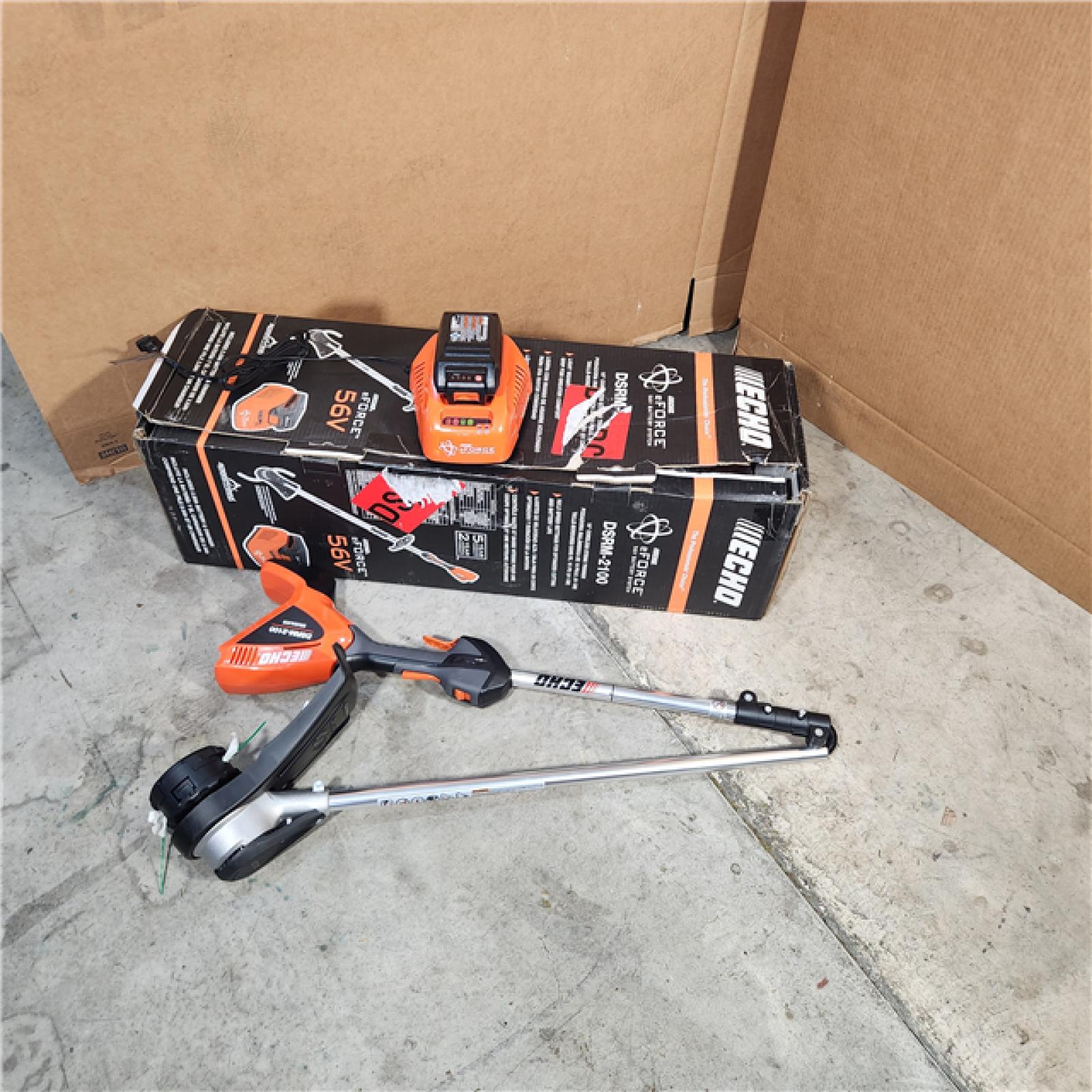 Houston Location - AS-IS Echo EFORCE 56V 16 in. Brushless Cordless Battery String Trimmer with 2.5Ah Battery and Charger - Appears IN NEW Condition
