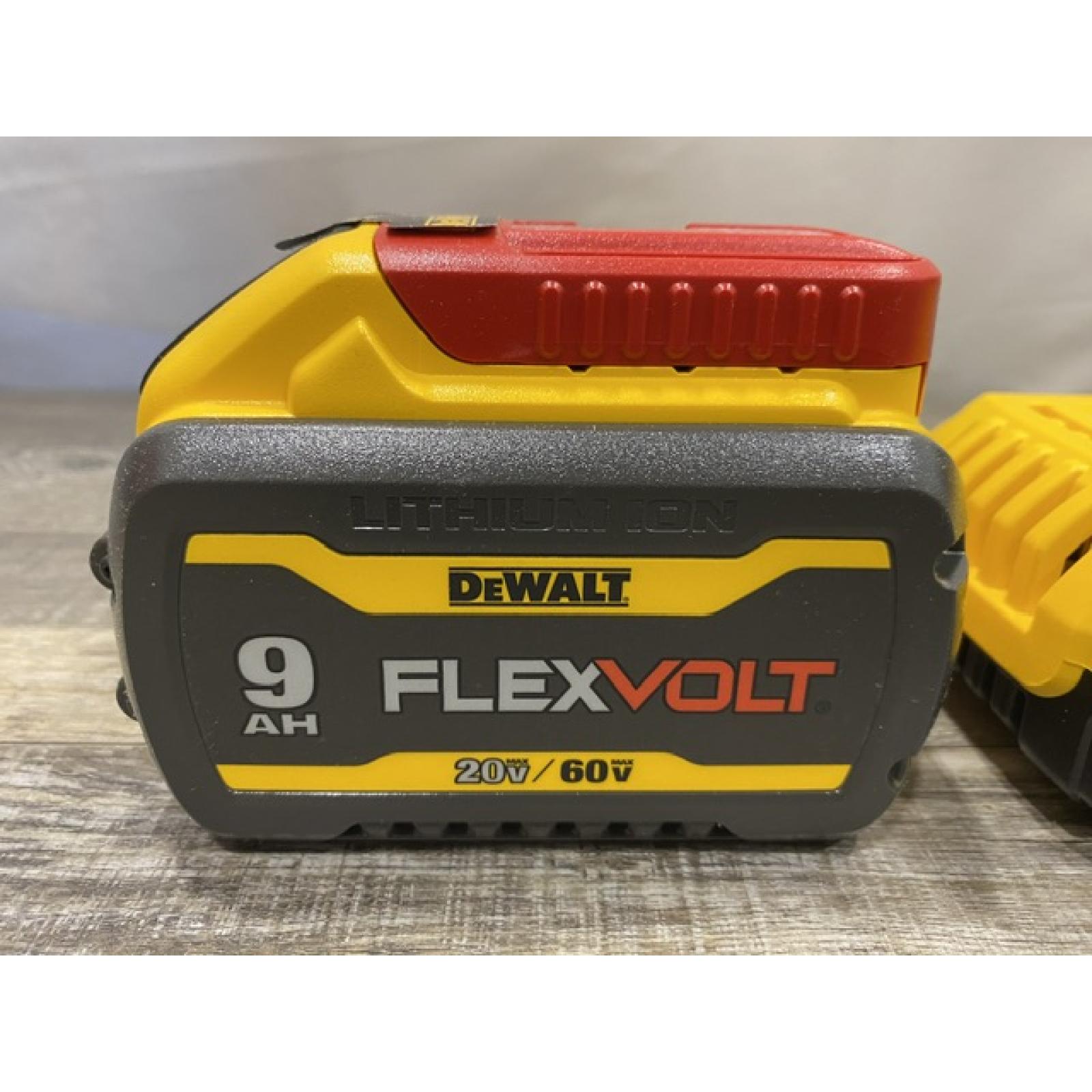 AS-IS DEWALT 20V/60V MAX FLEXVOLT Lithium-Ion 9.0Ah Battery and Charger Starter Kit