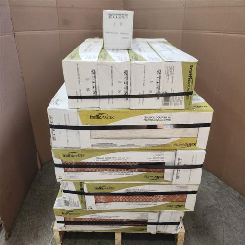 Phoenix AS-IS TrafficMaster Capel Bianco 6 in. x 24 in. Matte Ceramic Wood Look Floor and Wall Tile (663 sq. ft./39 Case)