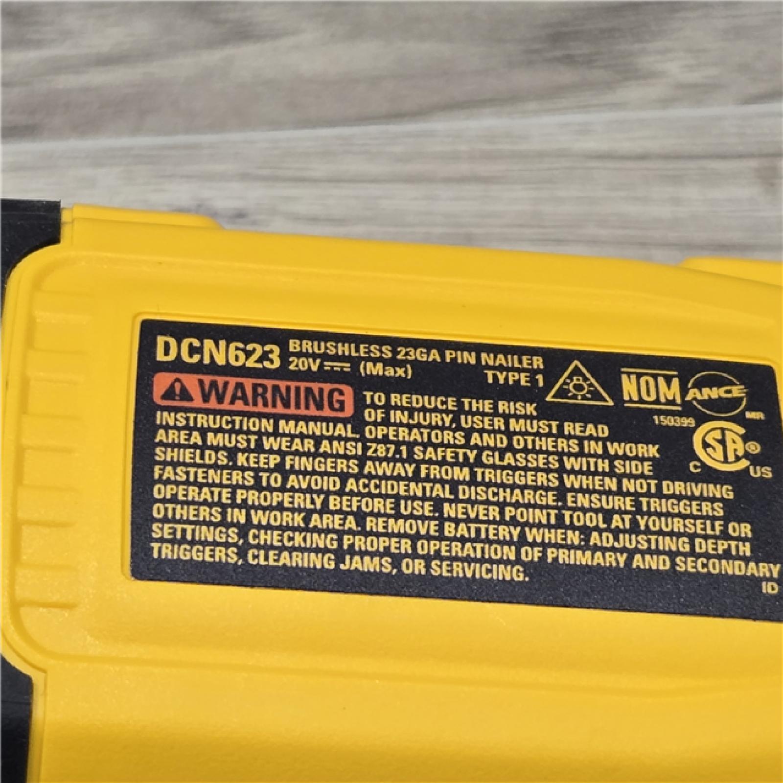 AS-IS DeWalt DCN623D1 20V MAX Atomic Compact Cordless Pin Nailer Kit