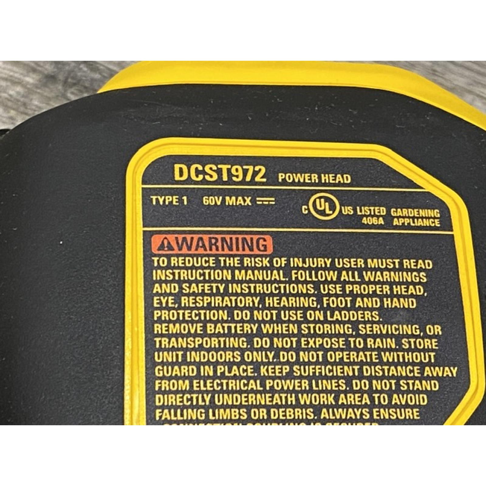 AS-IS DEWALT FLEXVOLT 60V MAX 17 in. Cordless Battery Powered Attachment Capable Trimmer Kit