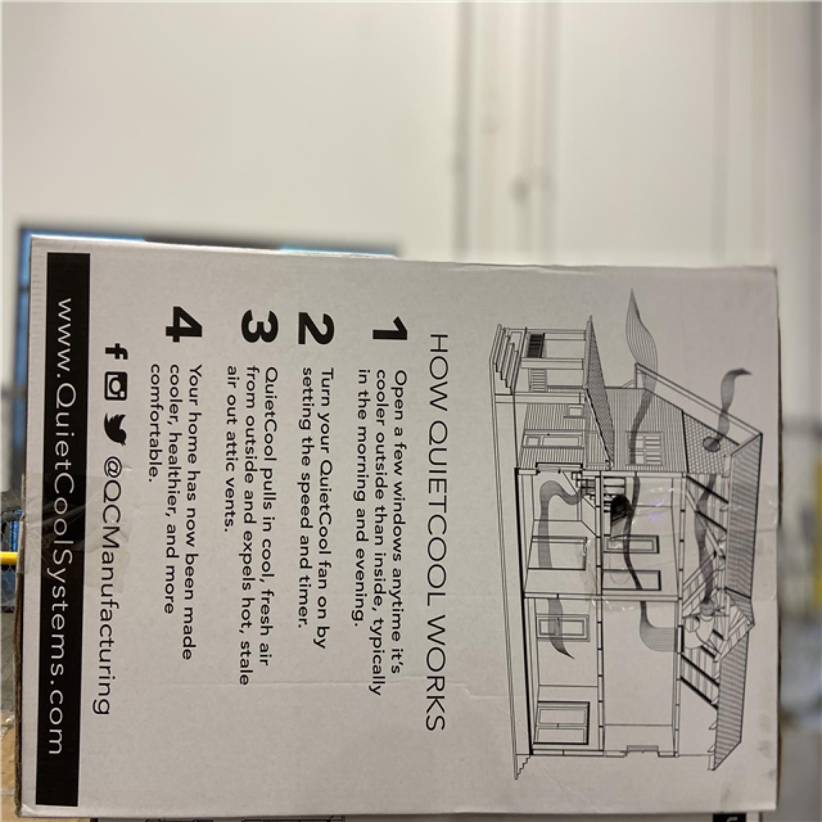 DALLAS LOCATION - QuietCool Energy Saver 4195 CFM Advanced Whole House Fan with Included Wireless Control