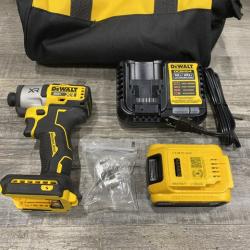 AS-IS DEWALT 20-Volt Maximum XR Lithium-Ion Cordless Brushless 1/4 in. 3-Speed Impact Driver Kit