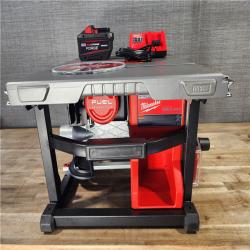 HOUSTON LOCATION - AS-IS Milwaukee M18 FUEL ONE-KEY 18- Volt Lithium-Ion Brushless Cordless 8-1/4 in. Table Saw Kit W/(1) 12.0Ah Battery & Rapid Charger
